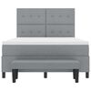vidaXL Boxspringbett mit Matratze Hellgrau 140 x 190 cm Stoff