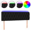 vidaXL LED Kopfteil Schwarz 144x7x78/88 cm Stoff