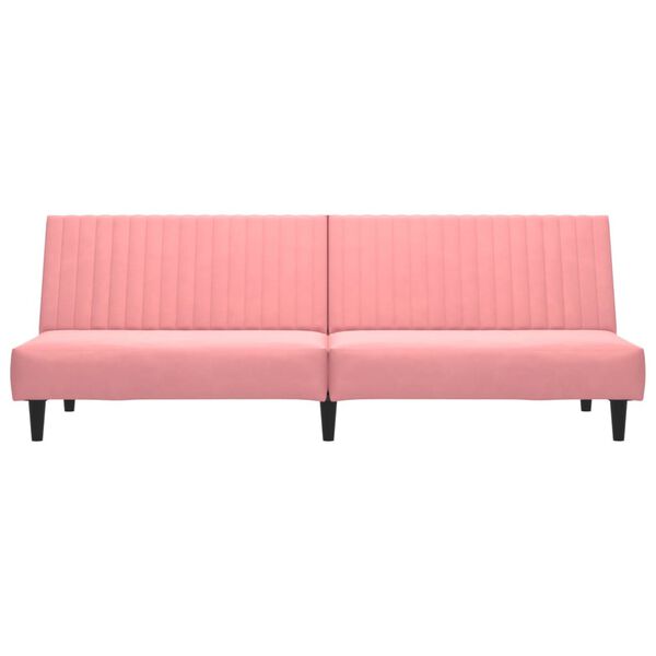vidaXL Schlafsofa 2-Sitzer Rosa Samt
