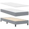 vidaXL Boxspringbett mit Matratze mit LED Hellgrau 80 x 200 cm Stoff