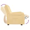 vidaXL 2-Sitzer Massagesessel Creme Mikrofaser-Gewebe