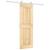 vidaXL Schiebet&uuml;r Nat&uuml;rlich und Wei&szlig; 70 x 210 cm Massivkiefer