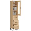 vidaXL Highboard Sonoma-Eiche 34,5x34x180 cm Holzwerkstoff