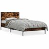 vidaXL Bettgestell R&auml;uchereiche 75x190 cm Holzwerkstoff und Metall
