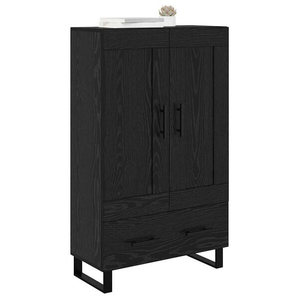vidaXL Highboard Schwarz Eichen-Optik 69,5 x 31 x 115 cm Holzwerkstoff