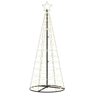 vidaXL LED-Weihnachtsbaum EKENAS 250 cm 390 LEDs Warmes Wei&szlig; Stahl