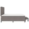 vidaXL Boxspringbett mit Matratze Taupe 180 x 200 cm Stoff