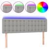 vidaXL LED Kopfteil Hellgrau 144x5x78/88 cm Stoff