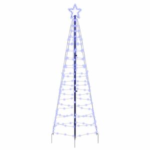 vidaXL LED Weihnachtsbaum mit Erdspie&szlig;en Blau 250 cm Eisen