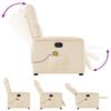 vidaXL Massagesessel Beige Mikrofasergewebe