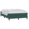 vidaXL Boxspringbett mit Matratze Dunkelgr&uuml;n 160x210 cm Samt