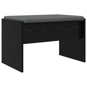 vidaXL Flurbank mit Kissen Schwarz Eichen-Optik 63 x 38 x 40 cm