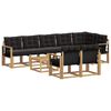 vidaXL Outdoor-Sofagarnitur 9 stk. Wei&szlig; und Schwarz