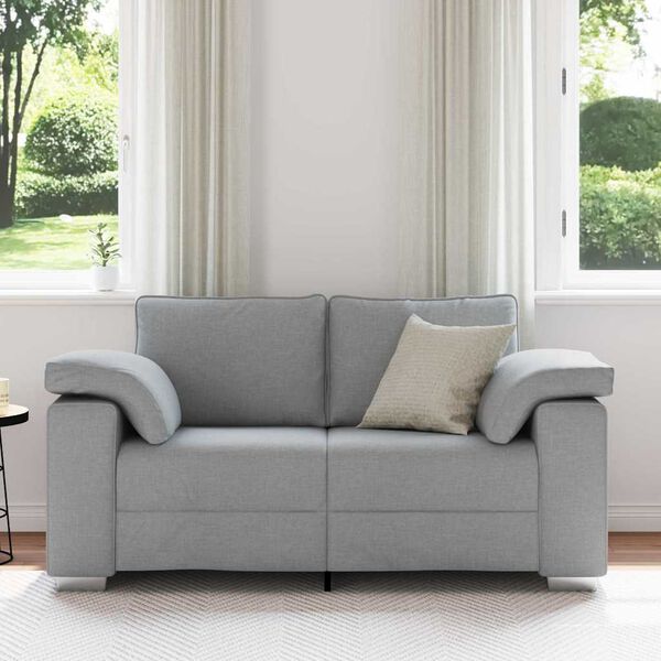 vidaXL Sofa 120cm Hellgrau Stoff