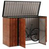 vidaXL Gartenlagerbox Braun 214 x 82 x 132 cm Stahl