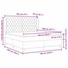 vidaXL Boxspringbett mit Matratze mit Kopfteil Rosa 200 x 180 cm Samt