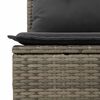 vidaXL 8-tlg. Garten-Sofagarnitur mit Kissen Grau Poly Rattan