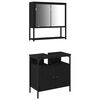 vidaXL Badezimmerm&ouml;bel-Set 2 stk. Schwarz 60 x 30 x 60 cm