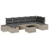 vidaXL Gartensofa-set mit Kissen 8 pcs Hellgrau Poly-Rattan