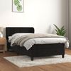 vidaXL Boxspringbett mit Matratze Schwarz 90x200 cm Samt