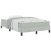 vidaXL Boxspringbett mit Matratze Hellgrau 120 x 190 cm Stoff