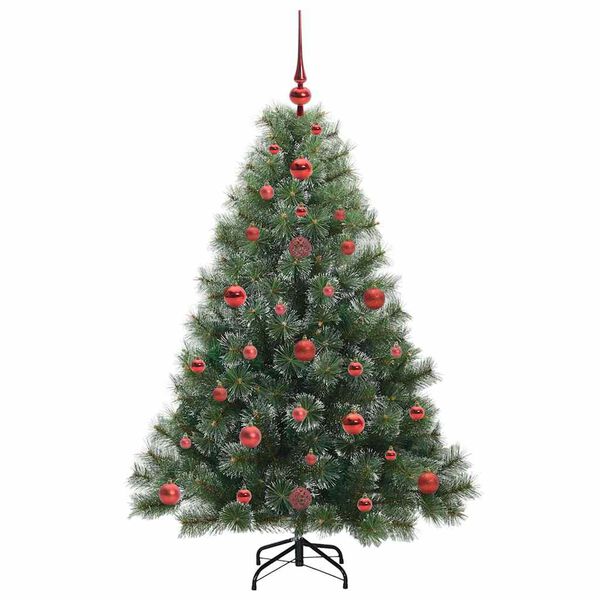 vidaXL Künstlicher Weihnachtsbaum mit 150 LEDs Grün 120 cm PE und PVC