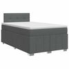 vidaXL Boxspringbett mit Matratze Dunkelgrau 120 x 190 cm Stoff