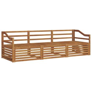 vidaXL Outdoor-Sofagarnitur 3 stk. Natur Massivholz Akazie
