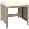 vidaXL 6-tlg. Garten-Essgruppe mit Auflagen Poly Rattan Beige