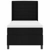 vidaXL Boxspringbett mit Matratze Schwarz 90 x 190 cm Stoff