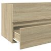 vidaXL Badschrank mit Spiegel Sonoma-Eiche 80x38,5x45 cm