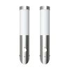 vidaXL Gartenleuchten 2 Wandlampen mit Bewegungsmelder