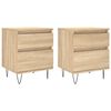 vidaXL Nachttische 2 Stk. Sonoma-Eiche 40x35x50 cm Holzwerkstoff