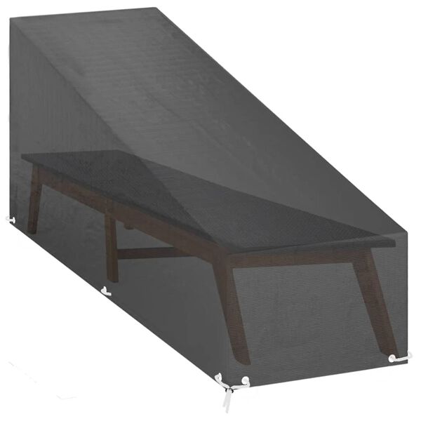 vidaXL Abdeckung für Sonnenliege 12 Ösen 205x75x40/70 cm Polyethylen