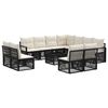 vidaXL Gartensofa-set 12 stk. Schwarz Poly-Rattan