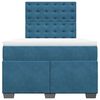vidaXL Boxspringbett mit Matratze Blau 120x200 cm Samt