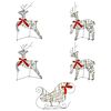 vidaXL Weihnachtsrentier mit Schlitten 5 stk. 100 LEDs Warmes Wei&szlig;