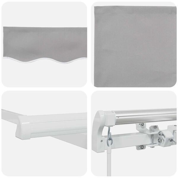 vidaXL Einziehbare Markise Hellgrau 400 x 300 cm