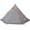 vidaXL Tipi-Campingzelt 5 Personen Grau Wasserdicht