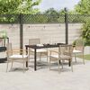 vidaXL Garten Essgruppe 5 pcs Beige Poly-Rattan