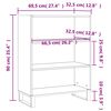 vidaXL Regalschrank Betongrau 69,5x32,5x90 cm Holzwerkstoff