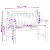 vidaXL Gartenbank Schwarz 120 x 59 x 88 cm HDPE