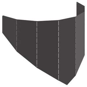 vidaXL Raseneinfassung 100 x 45 cm Stahl Schwarz