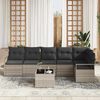 vidaXL Sofa Set 7 pcs Hellgrau Poly-Rattan