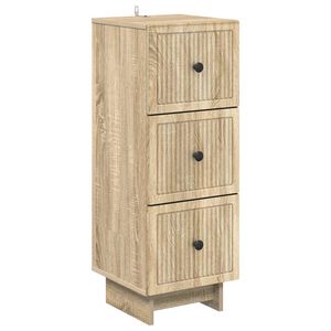 vidaXL Schubladenschrank Sonoma-Eiche 33 x 34,5 x 90 cm Holzwerkstoff