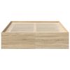 vidaXL Bettgestell Sonoma-Eiche 135x190 cm