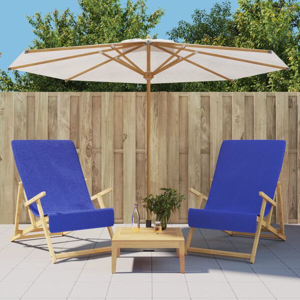 vidaXL Strandt&uuml;cher 2 Stk. K&ouml;nigsblau 60x135 cm Stoff 400 GSM