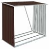 vidaXL Brennholzlager Verzinkter Stahl 163 x 83 x 154 cm Braun