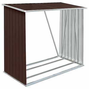 vidaXL Brennholzlager Verzinkter Stahl 163 x 83 x 154 cm Braun