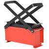 vidaXL Papierbrikettpresse Stahl 34x14x14 cm Schwarz und Rot